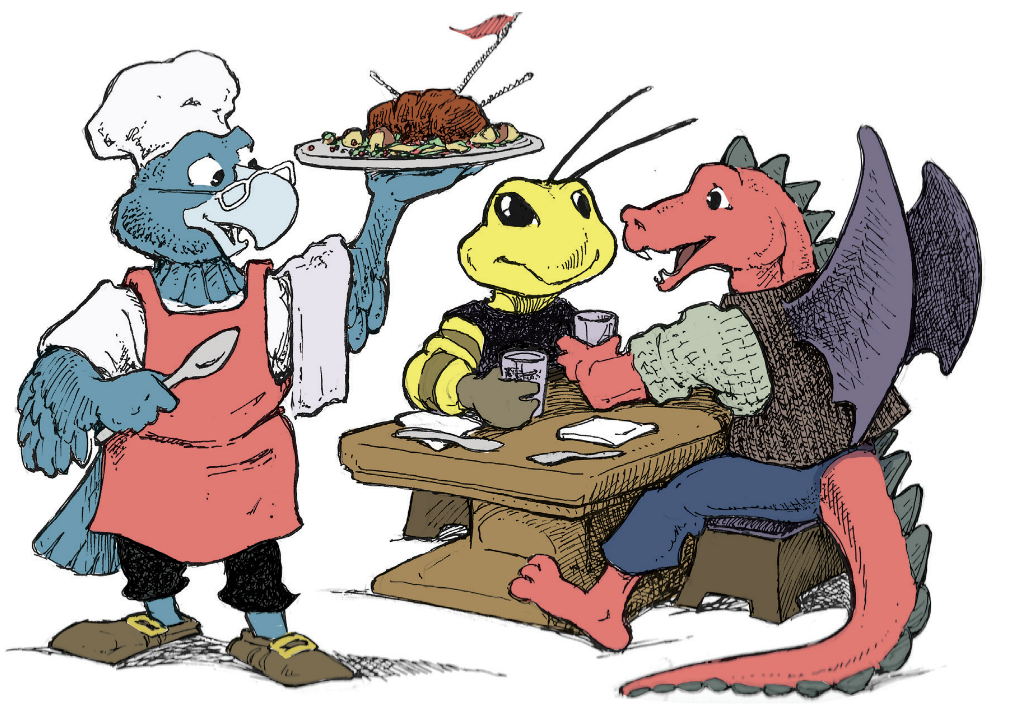 Illustration for the Sweet Home 101 dining guide